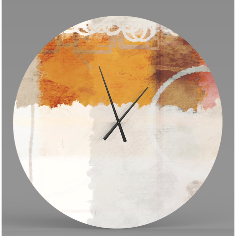 Ebern Designs Metal Wall Clock Wayfair